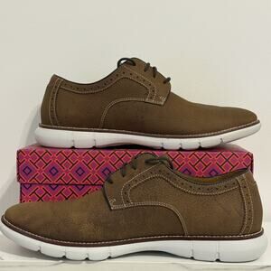 208372 MS50 HOLDEN PLAIN TOE MEN'S SHOES 9.5M BROWN NUBUCK JOHNSTON & MURPHY